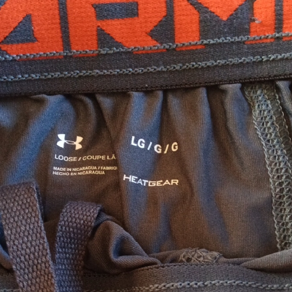 Under Armour Athletic Shorts in Gray and Orange - Picture 2 of 4